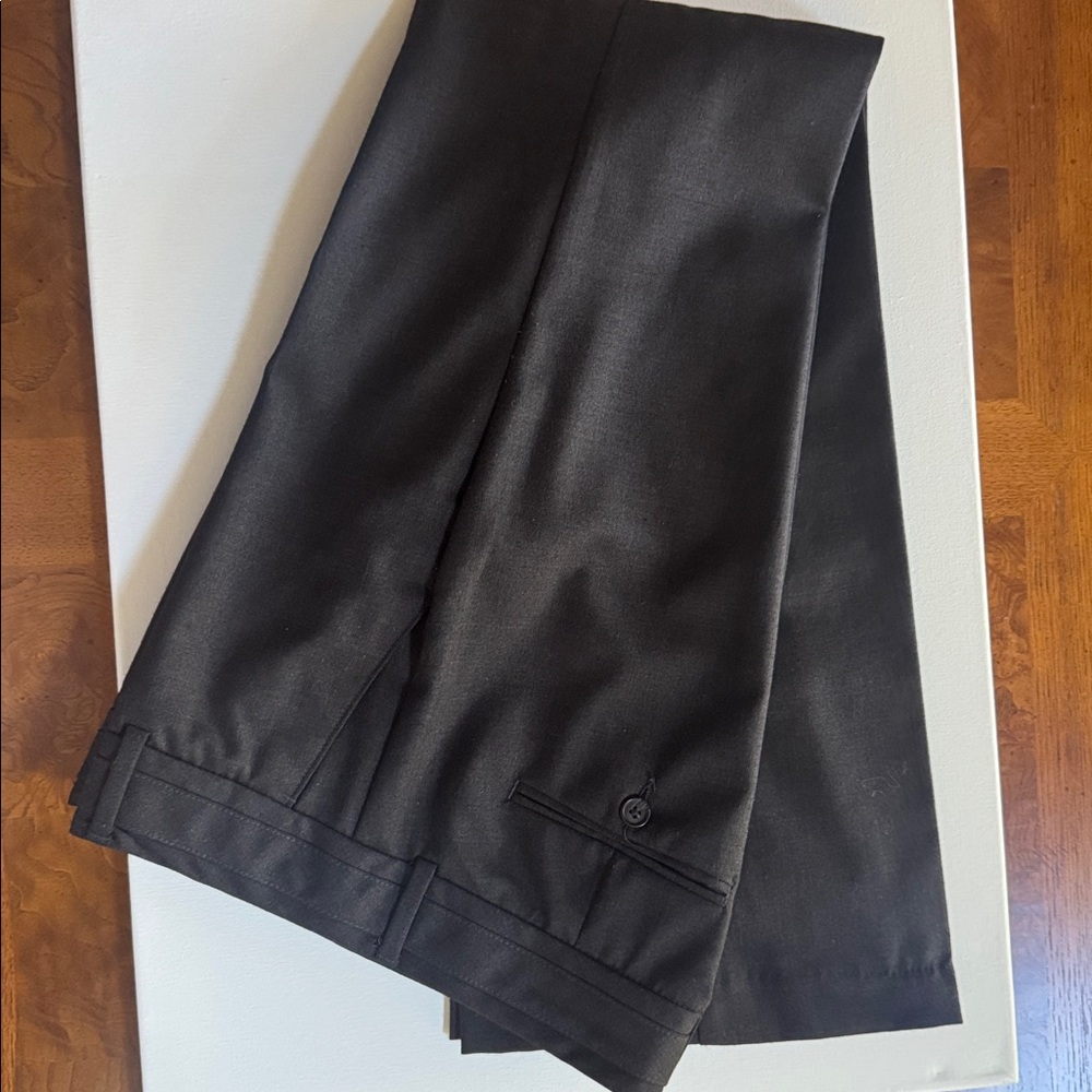 Banana Republic Dark Brown Wool Blend Straight Pants